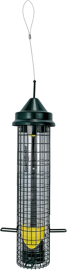 Squirrel Buster® Nyjer® – Squirrel-Proof Nyjer®/Thistle 2.4-pound Seed Capacity Feeder w/8 Feeding Ports & 4 Perches, Easy Fill & Clean, Durable Outdoor Feeder for Finches, Goldfinches & Small Birds