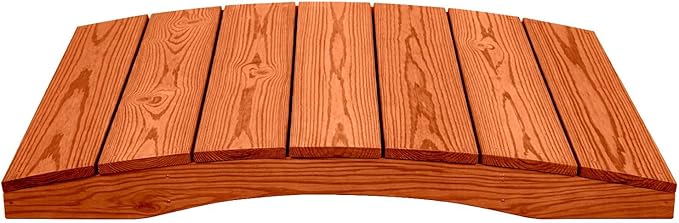 4 FT Cedar Amish Made Pinewood Heavy Duty Garden Bridge for Walkway, Backyard Pond & Landscaping, Outdoor Wooden Footbridge for Koi Pond, Japanese Style Decorative Bridge, Made in USA