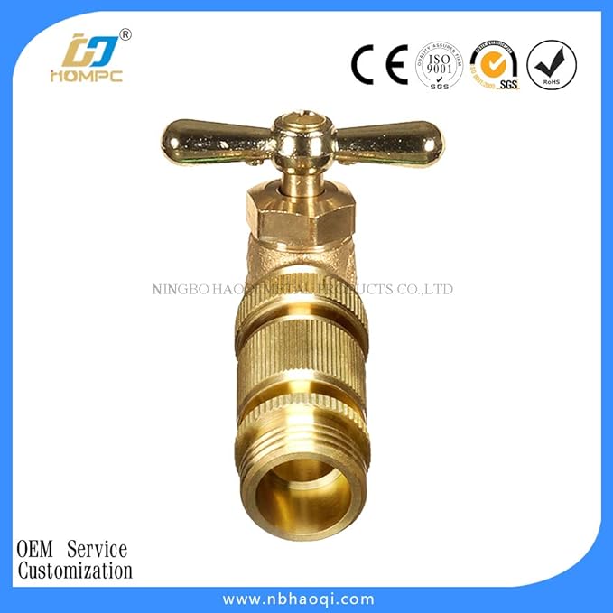 HQMPC Male Garden Hose Quick Connect Solid Brass Quick Connector Garden Hose Fitting Water Hose Connectors 3/4 inch GHT (4 Female+ 4Male)