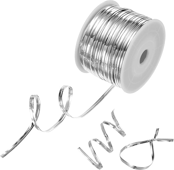 Metal Twist Ties, 100 Yards Metallic Twists Tie Bread Twisty-Ties for Party Decoration/Garden Plant/Gift Wrapping Bag/Cake/Pops Candy/Bakery Bags [Silver]