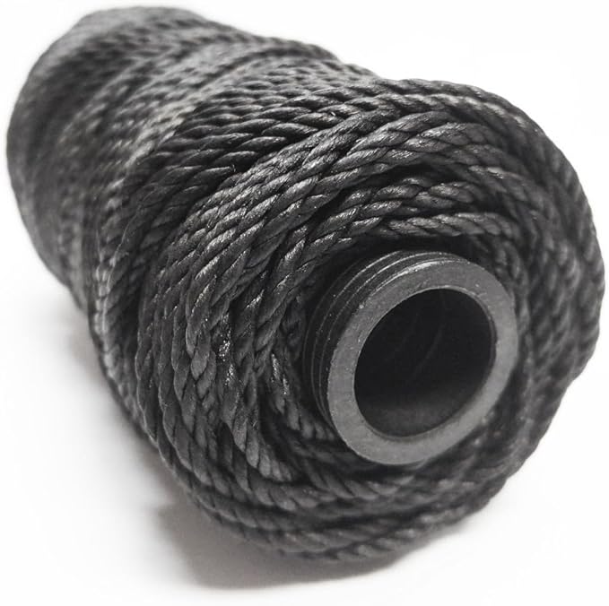 Just For Nets Twisted Tarred Nylon Bank Line Twine, Black, 1lb Spool - Heavy Duty String for Net Repair, Camping, Trot Line Fishing, Bushcraft Cordage (#42-1lb Spool)