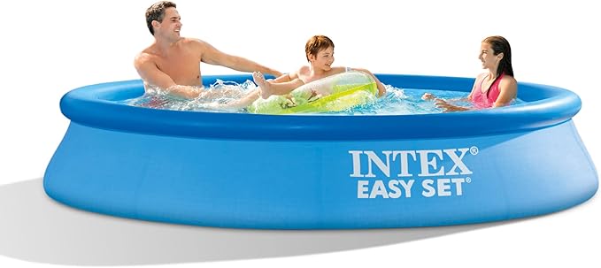 INTEX 28117EH Easy Set Inflatable Swimming Pool Set: 10ft x 24in – Includes 330 GPH Cartridge Filter Pump – Puncture-Resistant Material – 813 Gallon Capacity – 18in Water Depth