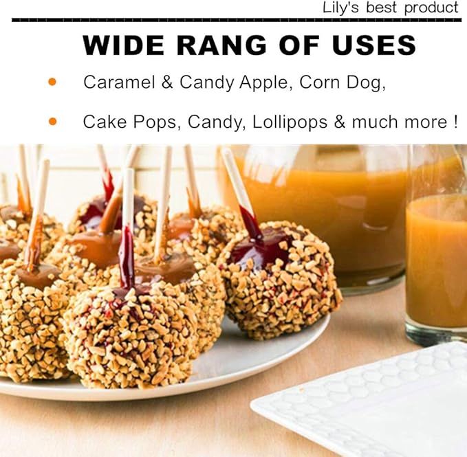 5.5" Natural Bamboo Skewers For BBQ，Caramel and Candy Apple Sticks, Corn Dog，Corn Cob，Cookie，Lollipop，Kabob，Gril. 5mm Thick by Semi Point Styel (100 pcs)