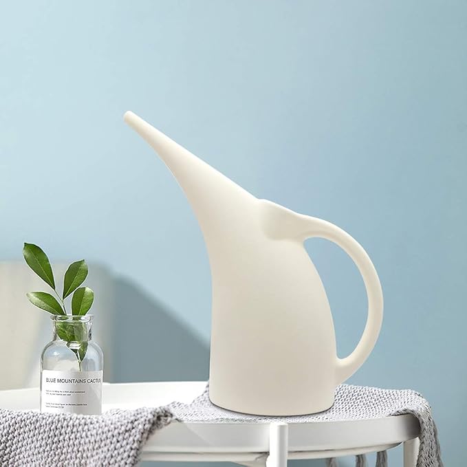 Watering Can - 1/2 Gallon - for Indoor and Outdoor Plant Garden - White