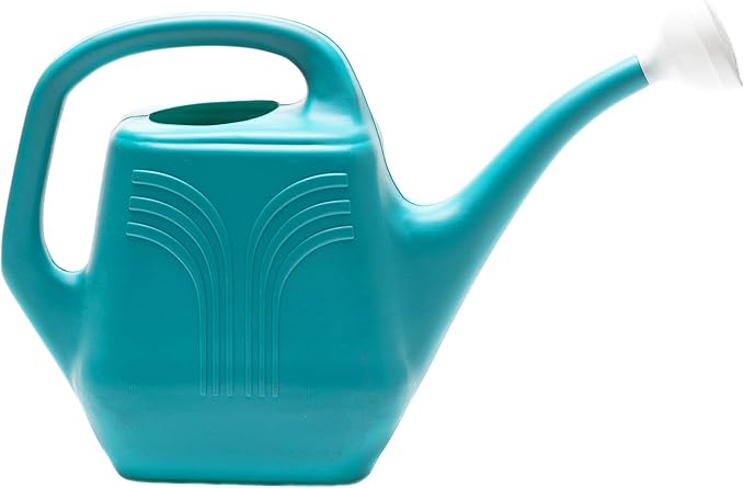 Bloem Classic Watering Can: 2 Gallon Capacity - Bermuda Teal - Durable Resin, Removable Nozzle Spout, Easy to Handle, Wide Mouth, for Indoor and Outdoor Use, Gardening