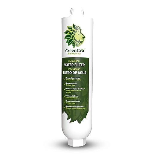 GreenGro Large Capacity Water Filter for Garden & Water Hoses - Removes Calcium, Chloramine, Chlorine, Heavy Metals/Pond Dechlorinator/Organic Gardening/Hydroponic Reservoir & Tank
