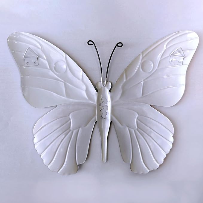 4 Pack Outdoor Butterfly Wall Decor - 9.6 inches Metal Butterfly Wall Art Decorartion for Yard Fence Garden Patio Balcony,Gift Idea for Family Friends(4 Pack)