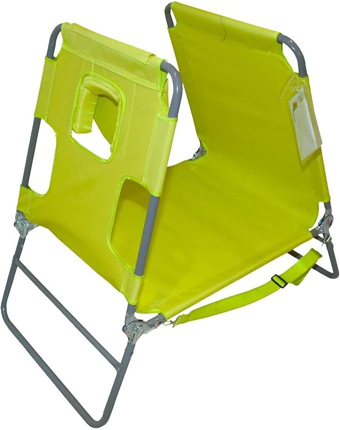 Ostrich Beach Lounge Chair, Folding & Reclining Outdoor Chaise Lounger, Green