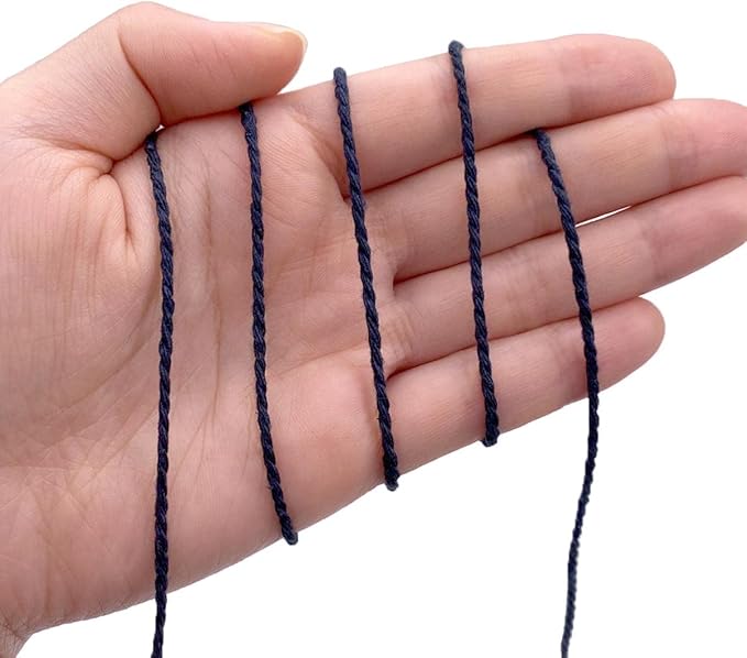 Twine String,500 Feet Butchers Kitchen Cotton String for Cooking Crafts Roasting Gift Wrapping DIY Decoration Gardening Packing Materials,Navy Blue