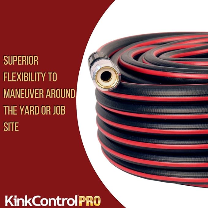 Kink Control Pro Garden Hose, Water Hosewith Superior UV Resistance, Ergonomic Grip, High Burst Strength, Triple Frame Technology for Kink Resistance, 25 Ft