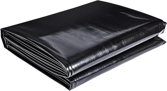 ToLanbbt Pond Liner 7 x 10 Ft, 20 Mil HDPE UV Resistant Preformed Pond Liner Easy Cutting, Underlayment for Fountain, Waterfall, Koi Pondsand Water Garden (Black)