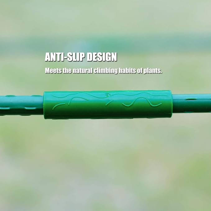 Orgrimmar 26 PCS 48" Garden Stakes Plastic Coated Climbing Plant Support Stakes Climbing Frame for Tomato Cucumber Eggplant Vine Vegetable (48 Inch)