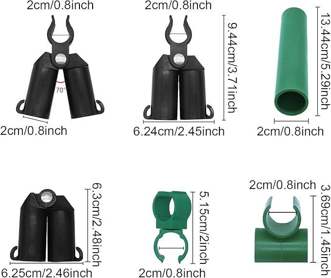 21Pcs Adjustable Plant Trellis Connector Clip Plastic Plant Connector Stakes Garden Plastic Connector Connecting Joint Buckle Clip 20mm