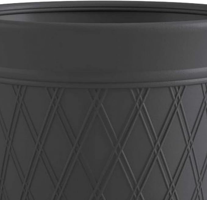 Suncast 2 Pack 14" x 12" Round Resin Decorative Weatherproof Outdoor Hideaway Standard Garden Hose Storage Pot with Drainage Holes, Gray