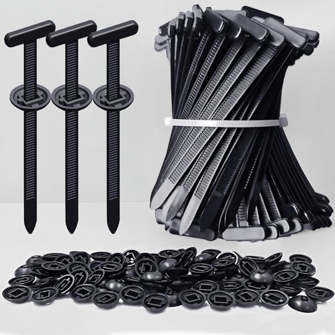 200PCS Upgraded Nylon Universal Cable Tie Buckle, Heavy Duty Self-Locking Rivet Zip Ties, Multifunctional Cable Tie Buckle for Car Daily Repair, Home, Office, Garden, Workshop(200Pcs)