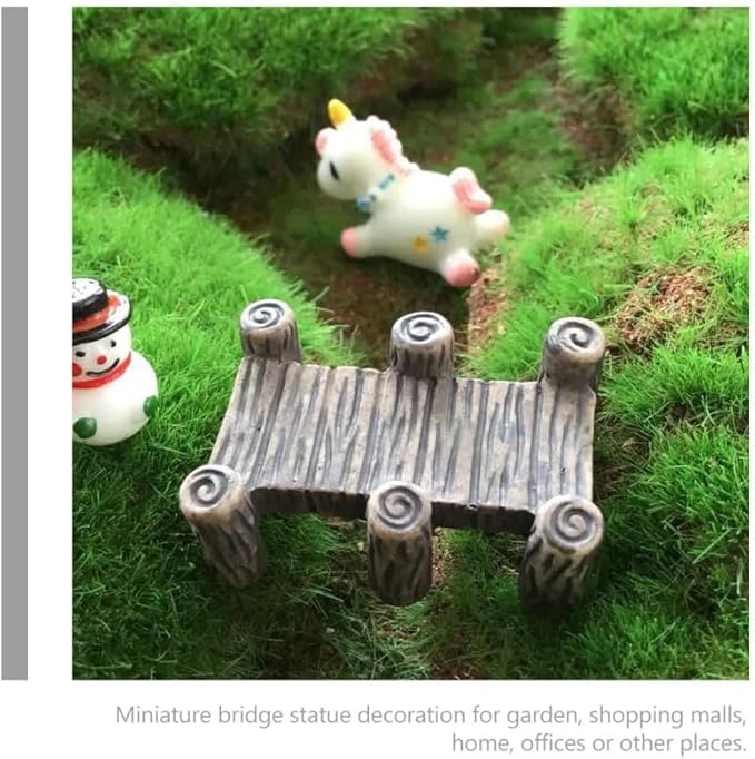 Miniature Bridge Model Decor 10Pcs Wooden Retro Garden Ornaments for Indoor Outdoor Micro Landscaping Fairy Yard Accessories