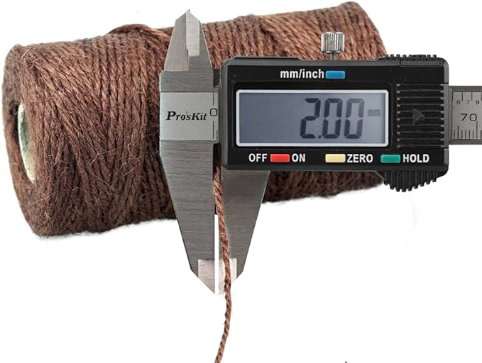 KINGLAKE 328 Feet Natural Jute Twine Best Arts Crafts Gift Twine Christmas Twine Durable Packing String,Coffee