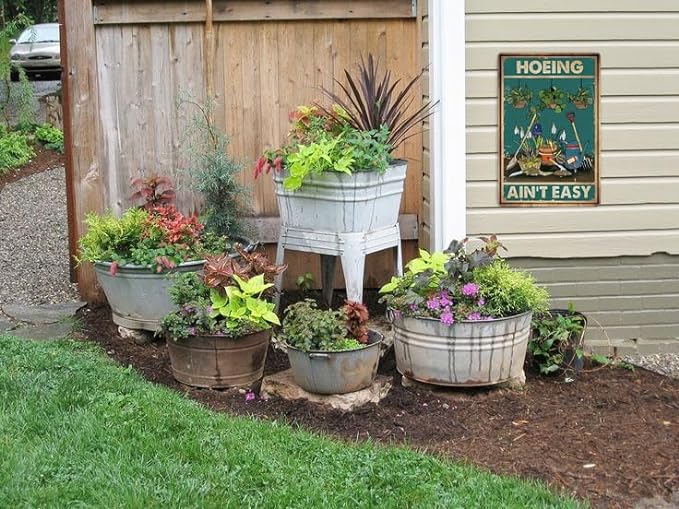 Artlunar Funny Garden Sign Outside Decor - Humorous Gardening Gift for Women Enthusiasts, 12" x 8" (980)