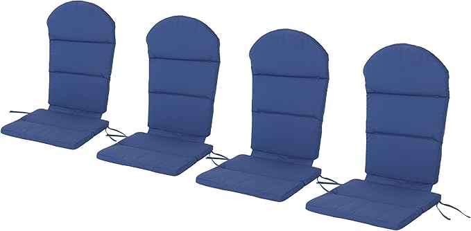 Christopher Knight Home Terry Outdoor Water-Resistant Adirondack Chair Cushions (Set of 4), Navy Blue, 4 Count (Pack of 1)