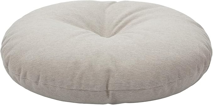 Bistro Chair Cushions 15 inch,Set of 2,Tufted Round Chair Cushions with Ties,15"x15"x4",Water Resistant Round Seat Cushion for Barstool Chairs,Patio Garden Kitchen Outdoor Furniture(Light Brown)