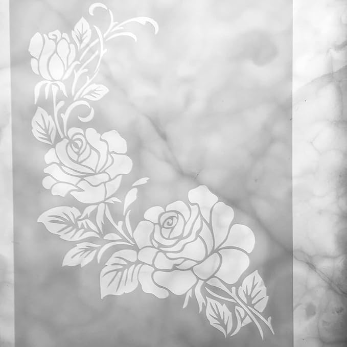 TIAMECH A4 Reusable Flower Stencil for Painting - Bouquet Rose Layering Template, DIY Wall Art, Wood Furniture, Scrapbook & Crafts (8.3x11.7inch)