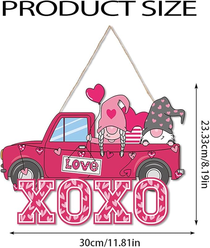 3Pcs Valentine's Day Front Door Hanger Decor Love Romantic Special Night Galentines Party Paper Signs Banners for Engagement Wedding Anniversary Door Porch Wall Hanging Decorations
