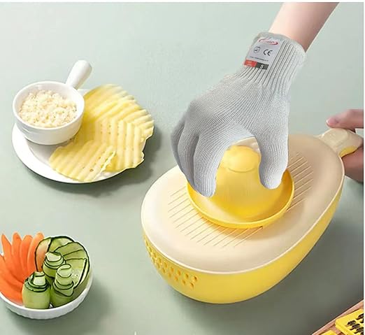 Cutting Gloves, 2 Pairs of Cut Resistant Gloves Food Grade, Cut Resistant Gloves for Kitchen, Oyster Shucking, Fish Fillet Processing, Carving Wood and Gardening(Small-White)
