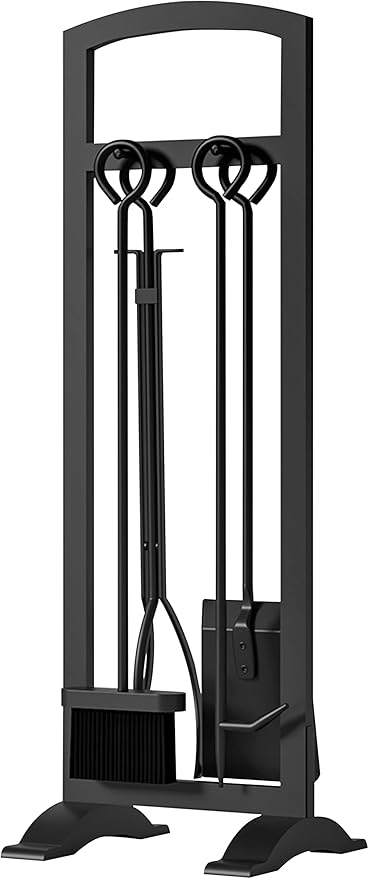 Kingson 5-Piece Lightweight Fireplace Tool Set – Portable, Compact, and Stylish Fire Pit Accessories Kit