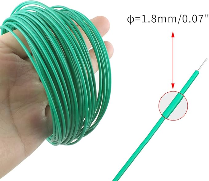KINGLAKE 100 Feet Green Sturdy Plastic Coated Garden Wire 1.8mm Plant Twist Tie Garden Training Wire (2pks 50 ft)
