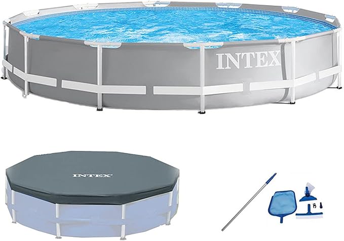 Intex 26711EH 12ft x 30in Prism Above Ground Pool Set w/Cover & Maintenance Kit