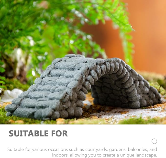 FRCOLOR Fish Tank Bridge Figurine Fairy Garden Bridge Miniature Resin e DIY Accessories for Fish Tank Decoration for Bonsai, Garden, and Indoor Decoration
