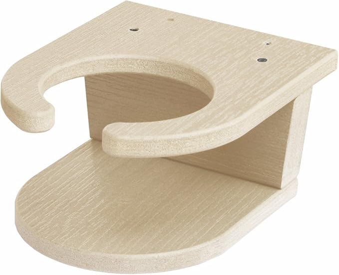 highwood Screw-On Cup Holder for Adirondack Chairs, Whitewash
