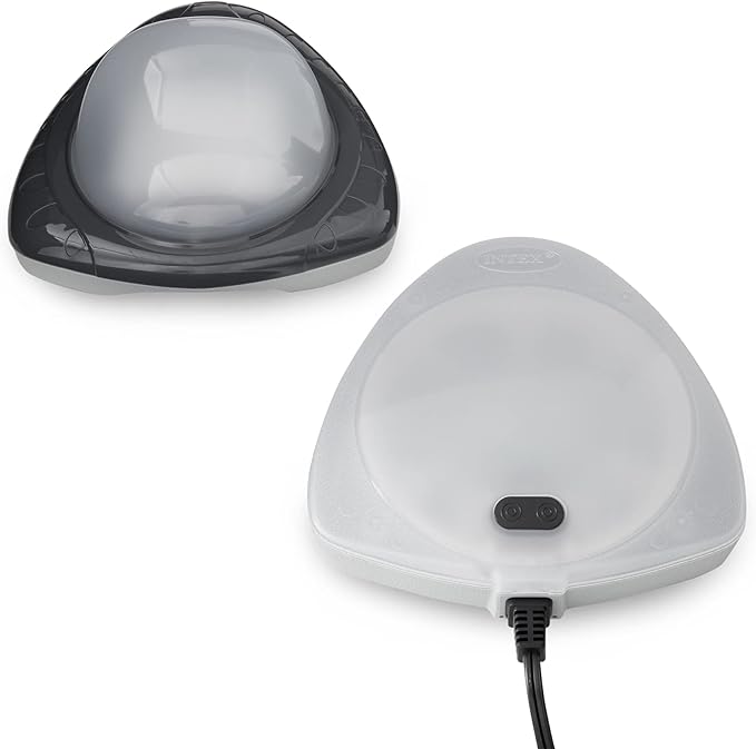 Intex Underwater LED Magnetic Above Ground Wall Pool Light with Magnetic Transmitter and 4 Options, Multicolor/White