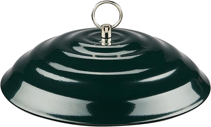 Kingsyard 11 Inch Metal Weather Protective Dome, Large Rain Guard Cover, Hanging Baffle for Outdside Bird Feeders, Rust Proof & Easy to Clean, Green