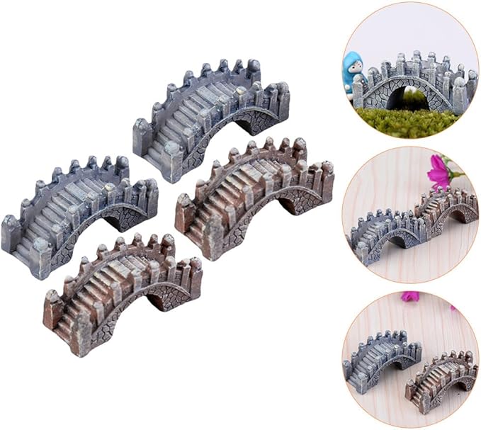 STOBOK 20 Pcs Miniature Fairy Garden Arch Bridge Figurines Figurines Micro Landscape Garden Bridge Terrarium Kit Micro Landscape Ornaments for DIY Kit