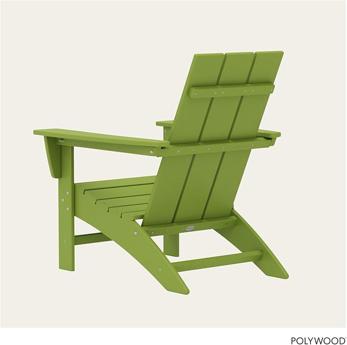 POLYWOOD AD420LI Modern Adirondack Chair, Lime