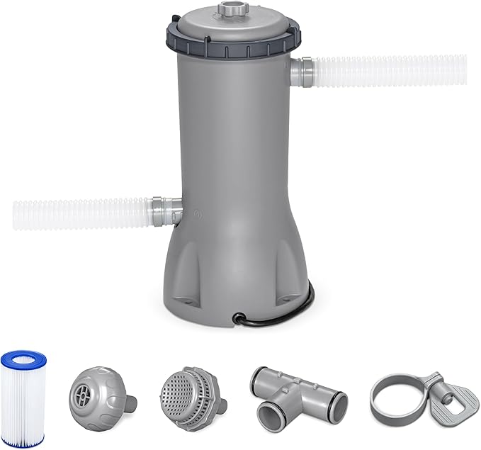 Bestway 1,000 GPH Filter Pump for Above Ground Swimming Pool with Type III-A/C Cartridge