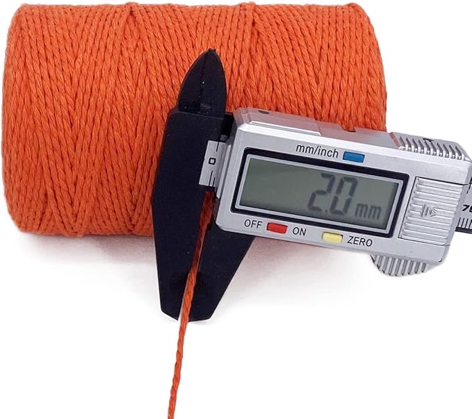 Twine String,500 Feet Cotton Butchers Twine String Cooking Kitchen Twine for Crafts Roasting Gift Wrapping DIY Decoration Gardening Packing Materials,Orange