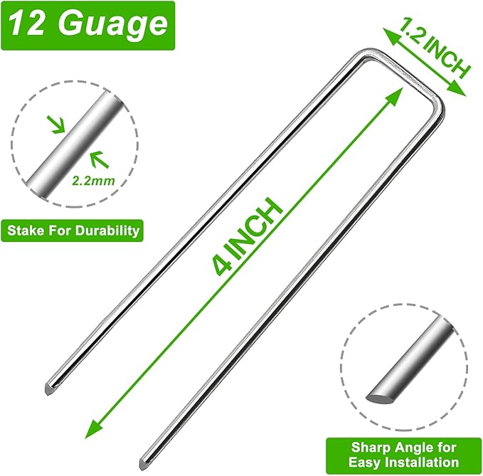 U Shape 4inch Garden Staples 40pcs and 80pcs and 160pcs (4 inch 40pcs)