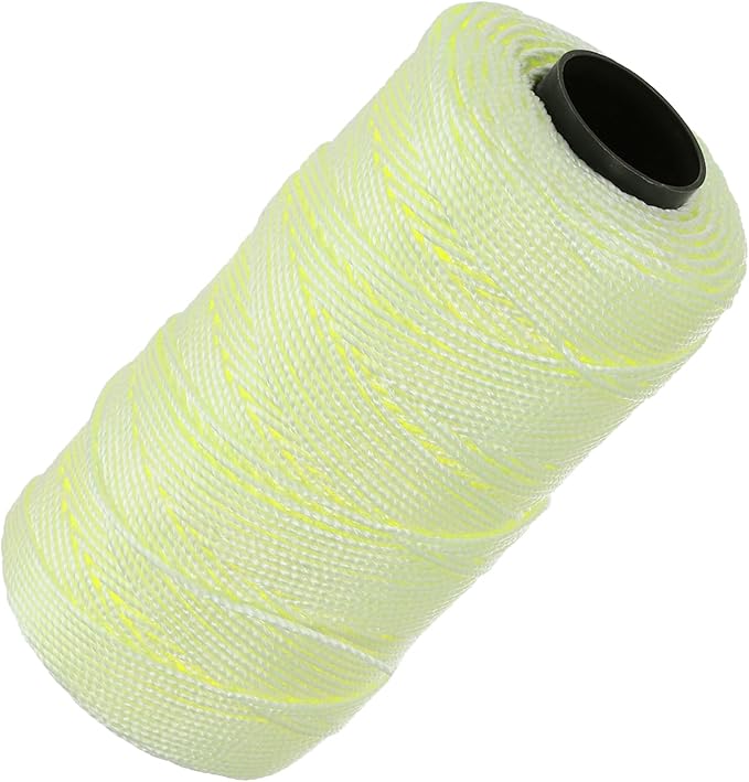 MECCANIXITY Nylon String 3 Strands Twisted Mason Line 1.5mm x 218 Yards Nylon Twine String for DIY Projects, Home Improvement, Gardening, Gift Wrapping, Christmas Party Supplies, Light Yellow