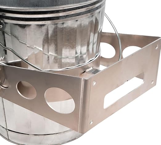 Mytee Products 2 Pack 4 Gallon Aluminum Trash Can Brackets Mount for Truck & Trailers - for Flat Vertical Surface & Carriers Mounting Holder for Galvanized Trash Can 10-1/2"