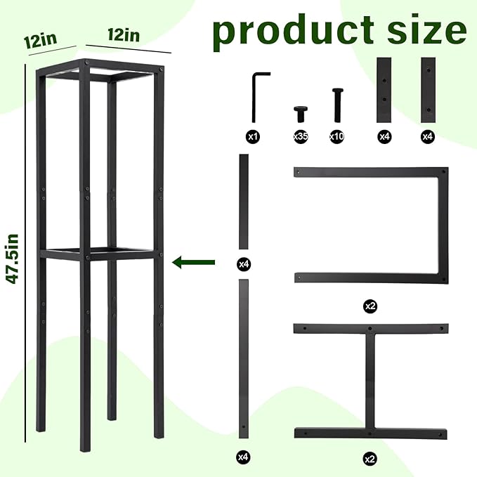 48x12 Inches Dragon Fruit Trellis for Climbing Plants - Premium Quality Metal Support Stand, Weather-Resistant & Durable for Gardeners and Plant Enthusiasts