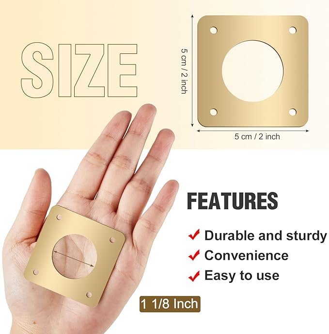 Hotop 18 Pcs 1 1/8'' Opening Metal Bird House Guard Portal Bird House Hole Protector with Copper Opening Protector Guards for Eastern Bluebird Rooms Sparrow Houses