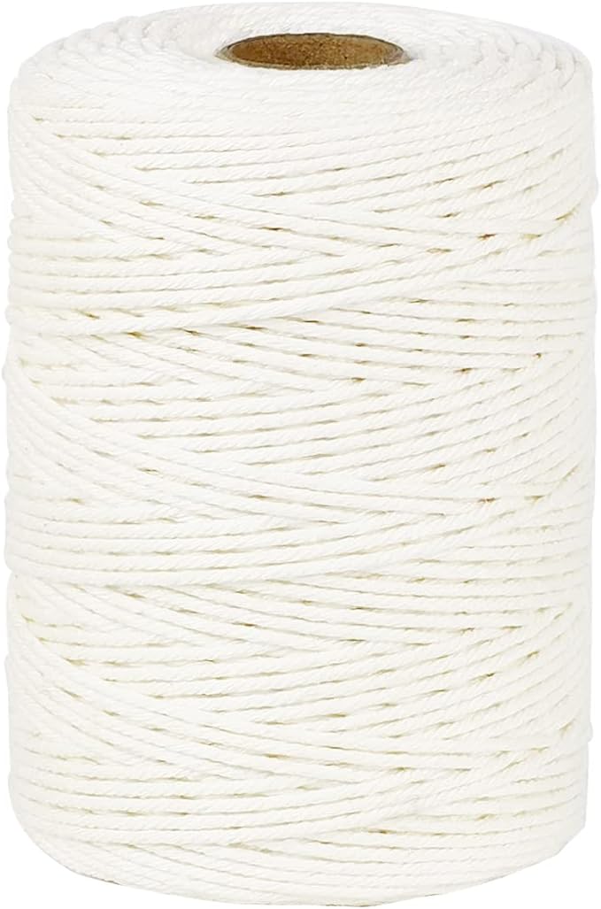 PerkHomy Cotton Butchers Twine String 700 Feet 2mm Twine for Cooking Food Safe Crafts Bakers Kitchen Butcher Meat Turkey Sausage Roasting Gift Wrapping Gardening Crocheting Knitting