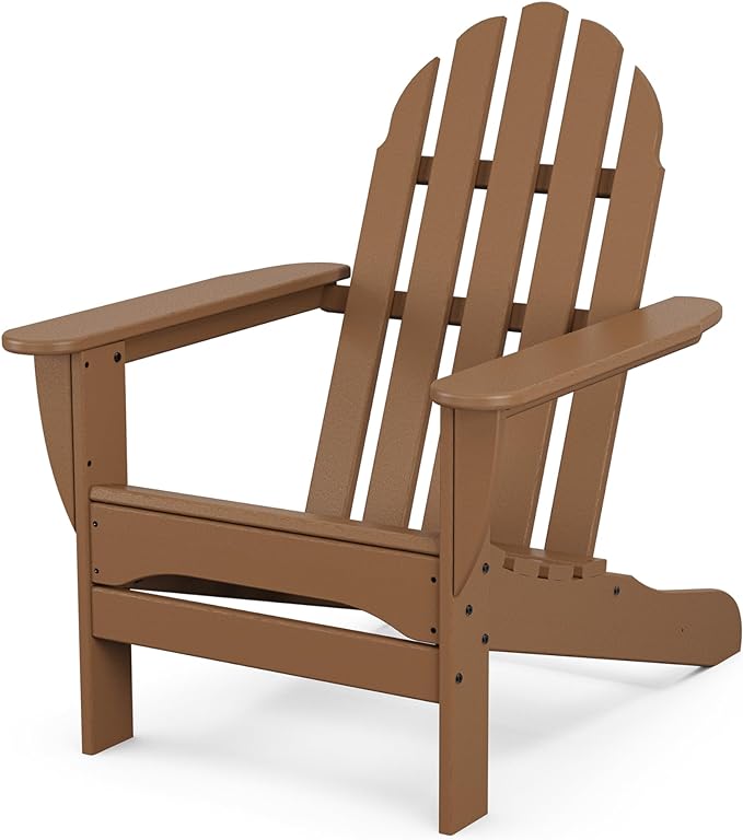 POLYWOOD AD4030TE Classic Outdoor Adirondack Chair, Teak