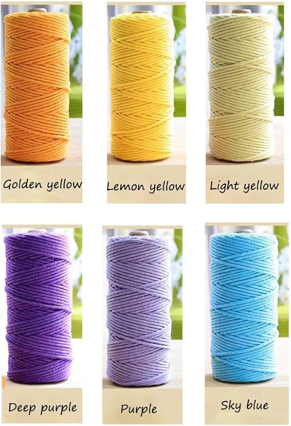 flipped 100% Natural Macrame Cotton Cord,3mm x109 Yard Twine String Cord Colored Cotton Rope Craft Cord for DIY Crafts Knitting Plant Hangers Christmas Wedding Décor (Light Pink, 3mm*109yards)