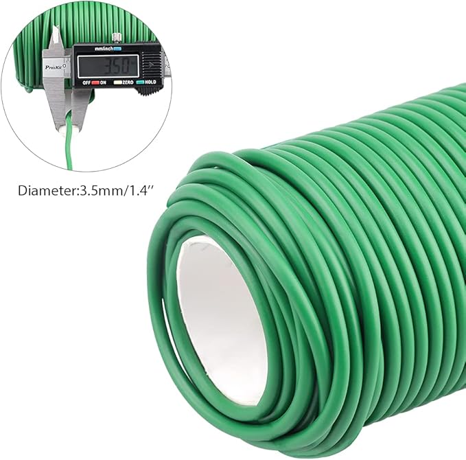 KINGLAKE GARDEN Soft Plant Ties for Support - Plant Wire 3.5mm 65.6 Feet Green Flexible Garden Ties for Outdoor Indoor Climbing Plants
