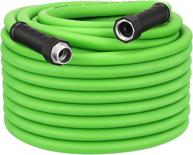 DEWENWILS Garden Hose 75 ft x 5/8", Water Hose with Swivel Handle, Heavy Duty, Lightweight, Flexible Hose for Plants, Car, Yard, 3/4 Inch Solid Fittings, Drinking Water Safe HHGH75A1