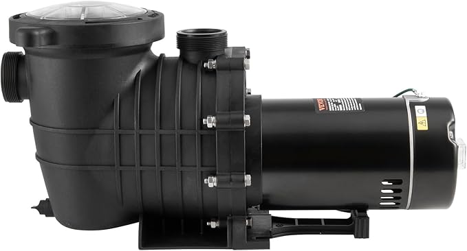 VEVOR Above Ground Pool Pump, 1HP, 80 GPM Max. Flow Single Speed Swimming Pool Pump, 110V/240V 3450RPM 34.4ft Max. Head Pool Pump with Filter Basket for Above Ground Pools, Hot Tubs, or Spas