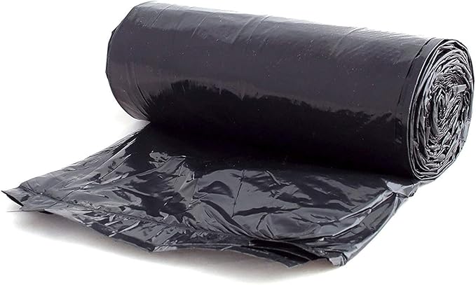 Aluf Plastics T-Tough Roll Pack Low Density Repro Blend Star Seal Coreless Rolls Bag, 7-10 Gallon 1.0 Mil 23" Length x 24" Width, H Strength, Black (Pack of 2000)